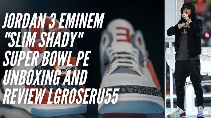 Eminem wearing the jordan 3 cardinalssssss!!! I need me a pair