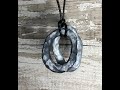 Faux Hammered Metal Pendant