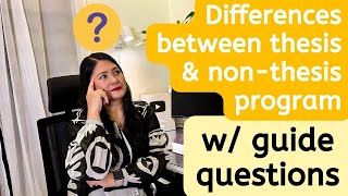 Differences between thesis & nonthesis program | Master’s degree