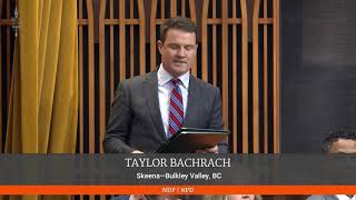 Taylor Bachrach celebrates Hobiyee in the House of Commons