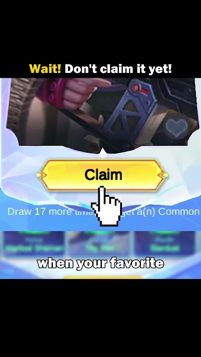 Wait! Don't claim it yet