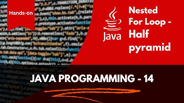 Nested For Loop Half-Pyramid Pattern Ex - Java Programming tutorial in Tamil | Video - 14  #java