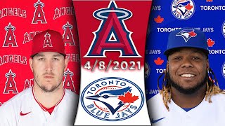 Los Angeles Angels vs Toronto Blue Jays - MLB Highlights - April 8, 2021