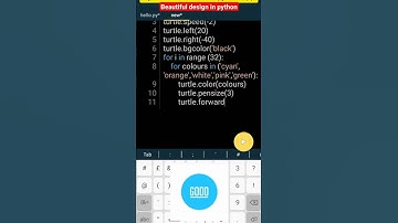 Python turtle code | Beautiful design using python pydroid 3 app | python coding