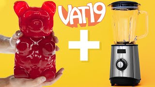Can You Blend The Worldest Largest Gummy? | Burning Questions | VAT19