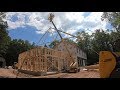 Setting trusses with a boom lift