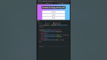 Sortable List Drag and Drop API #JS