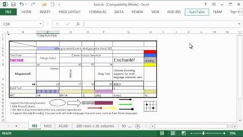 Imports Excel Worksheet into MicroStation.