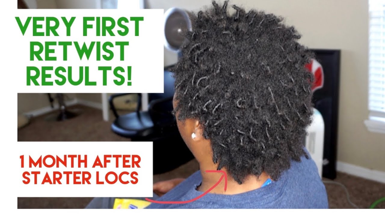 HER VERY FIRST RETWIST! STARTER LOCS MONTH 1 YouTube HER VERY FIRST RETWIST! STARTER LOCS MONTH 1 YouTube