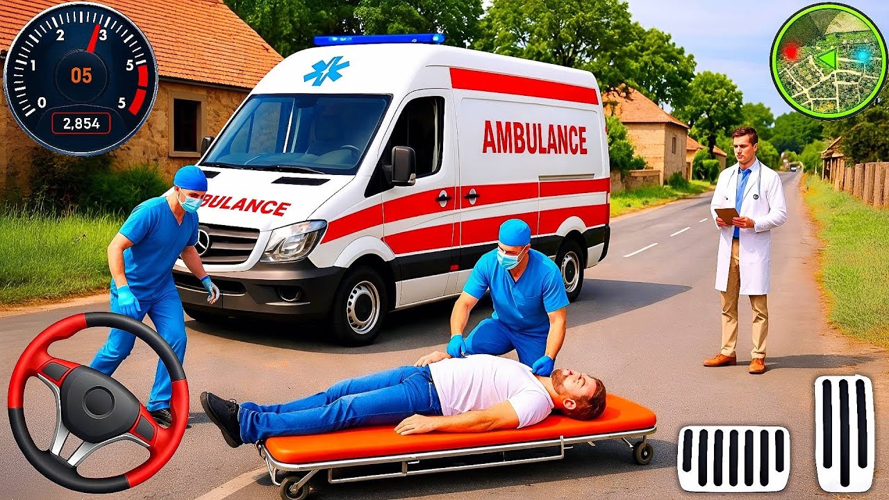 Ambulance City Rescue Simulator 3D - 911 US Emergency Driving 🚑🔥 (Android Gameplay)