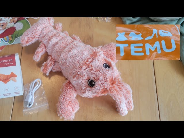 Pet Gravity Jump Shrimp Plush Toy Usb Charging Simulate - Temu