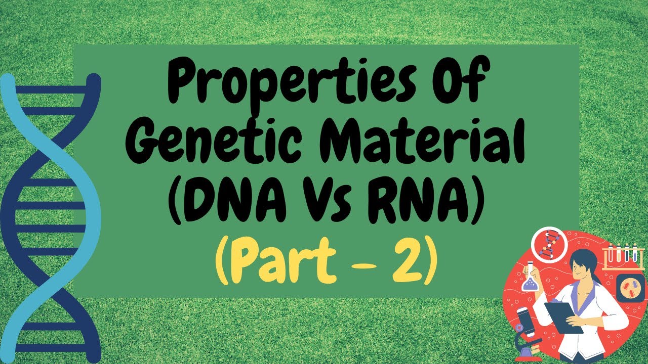 12 th Biology Properties Of Genetic Material (DNA Vs RNA) Part - 2 ...