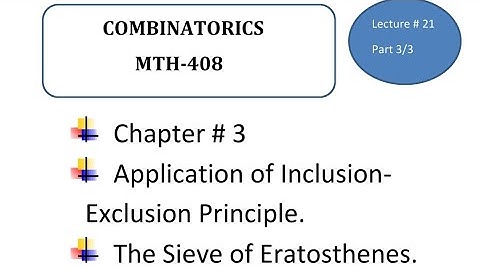 Principle of Inclusion Exclusion|Chapter # 3|Combinatorics in hindi & Urdu MTH-408|Lecture 21(3/3)