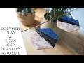 Polymer Clay Resin Marble Coasters Tutorial ❤ Marble Effect Multi-Colour Hexagon Coasters