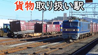 【貨物列車】コンテナ貨物の取り扱いがある東青森駅【機関車付け替え】Freight trains of HigashiAomori station