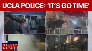 WATCH: Chaos at UCLA protests, police tear down barricades | LiveNOW from FOX
