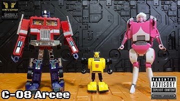 Review Transformers Takara Tomy Missing Link C-08 Arcee Animation Version Javitron @ShowZStore 