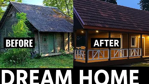 2-Year Timelapse | One Man Turns an Old Barn Into a Dream Home