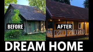 : 2-Year Timelapse | One Man Turns an Old Barn Into a Dream Home