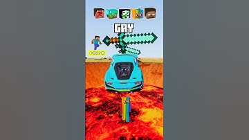 Noob vs PRO vs Hacker vs HEROBRINE Car Jump Challenge! - BeamNG.Drive