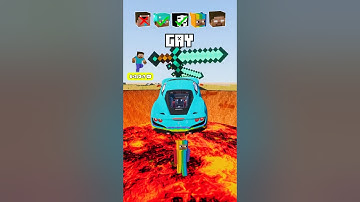 Noob vs PRO vs Hacker vs HEROBRINE Car Jump Challenge! - BeamNG.Drive