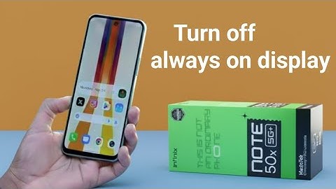 How to turn off always on display on Infinix note 50x 5G+ 