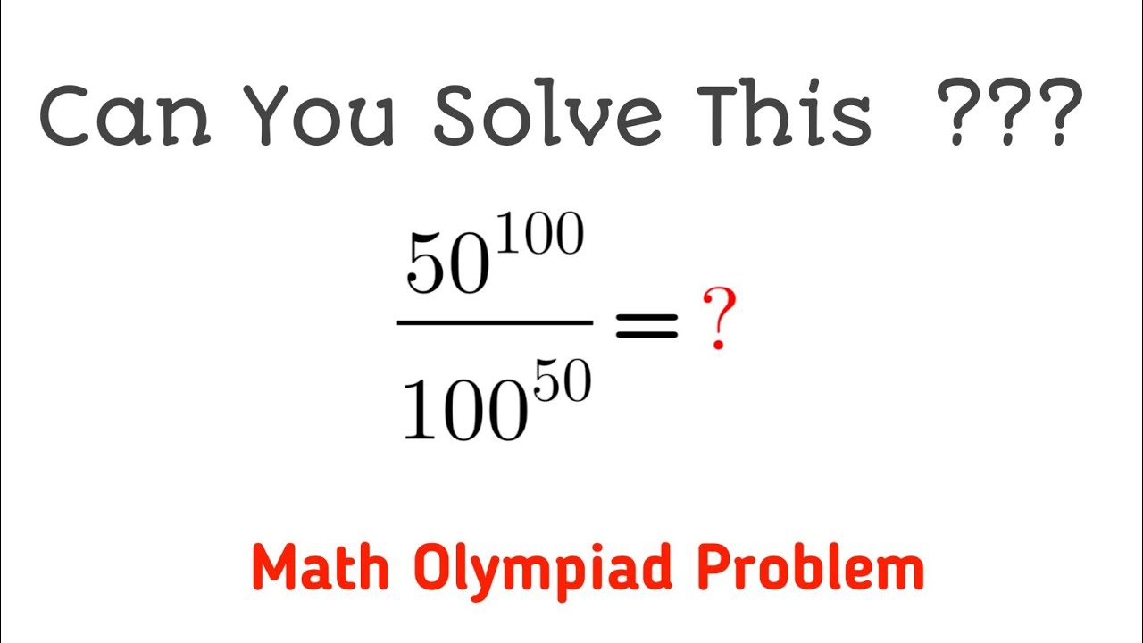 Math Olympiad Question 2 || Can You Solve This ? - YouTube