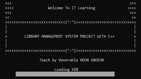 Loading Bar with Percentage Using C++ Programming