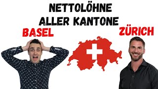 Nettolohn für die Schweiz berechnen🇨🇭Alle Kantone und Steuersätze inkl. | Wo ist es am Besten?🤑
