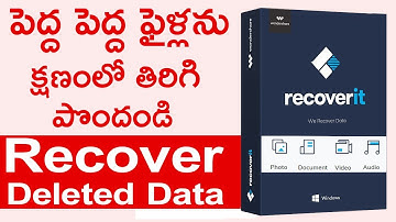 How to Recover Deleted Photos Videos Documents in Telugu - Recoverit