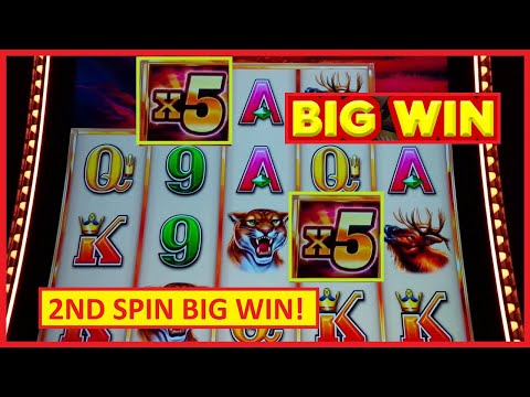 2nd Spin → HUGE WIN! Buffalo Grand Deluxe Slot - WHEEL FRENZY!
