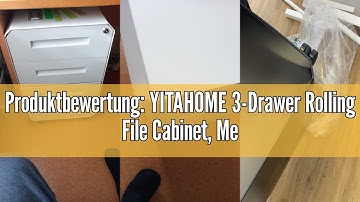 Produktbewertung: YITAHOME 3-Drawer Rolling File Cabinet, Metal Mobile File Cabinet with Lock, Filin
