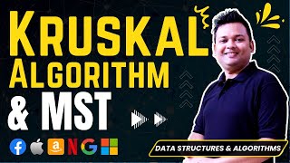 Kruskal Algorithm to find Minimum Spanning Tree in Hindi | MST | Find MST in a Graph | Greedy Method