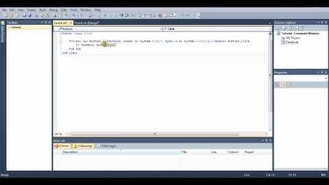 Visual Basic Tutorial 1 - Command Window