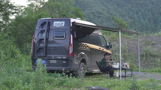 房车自驾游湖北，路边野餐，一个人沉浸式露营