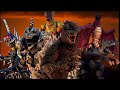 Godzilla, Rodan, anguirus, king ceaser vs Monster X and gigan epic battle