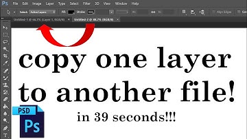 how to copy one layer to another file in Photoshop