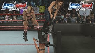 Smackdown vs Raw 2009 | Ashley & Mickie James Low Blow To Maria