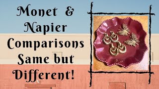 Comparison of Seemingly the Same Pieces of Napier and Monet Jewelry | Vintage Jewelry Up Close