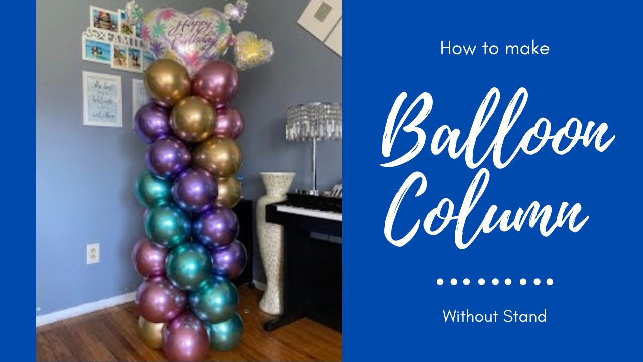 How to make Spiral design Chrome Balloon Column WITHOUT stand YouTube