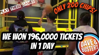 HOW TO WIN BIG At Dave & Busters *196,0000 tickets in 1 day* | NcFam |