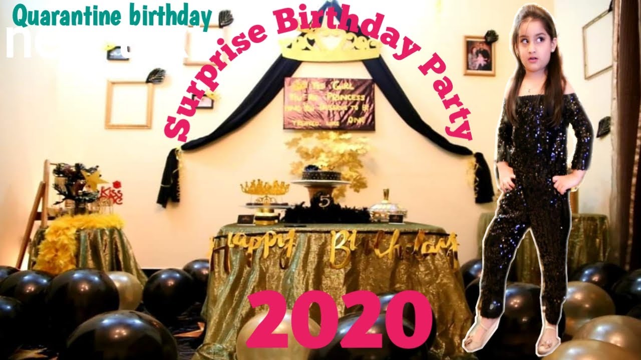 Hareem"s 5th birthday 2020 THE BIG SURPRISE! Birthday decorations ideas at home in lock down
