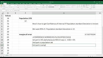 How to Calculate Confidence Interval Using Known Population Standard Deviation in Excel. [HD]