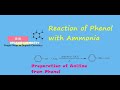  reaction of phenol with ammonia  preparation of aniline from phenol