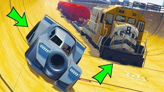 GTA 5 ONLINE 🐷 TRENO VS TUTTO !!! MEGA RAMPA FACE TO FACE !!! 🐷 DAJE !!