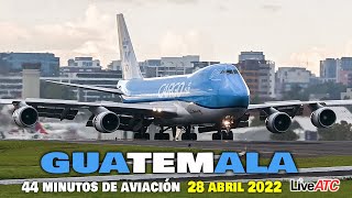 GUATEMALA  Aeropuerto La Aurora  ✈ 44 minutos de aviación ✈ Trafico Aéreo 28 abril