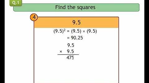 Sundaram Eclass MATH concepts (7-8th grade) : Squares and Square Roots