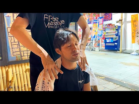 ASMR 疲れてる夫婦の肩をチェアマッサージ！子育ての疲れを癒していってね😊