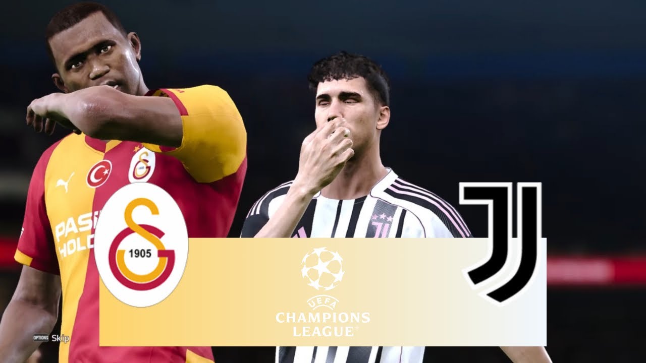 Galatasaray vs Juventus - UEFA Champions League 25/26 Goals and Highlights | Pes 21 Gameplay