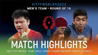 Highlights | Fan Zhendong (CHN) vs Harmeet Desai (IND) | MT R16 | #ITTFWorlds2022